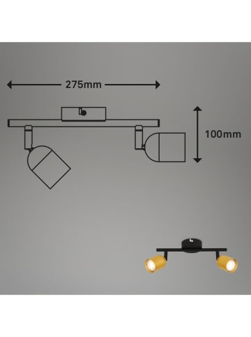 Briloner Deckenleuchte in Schwarz/ Gold - (B)27,5 cm 
