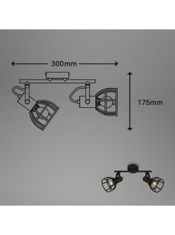 Briloner Lampa sufitowa w kolorze czarnym - szer. 30 cm