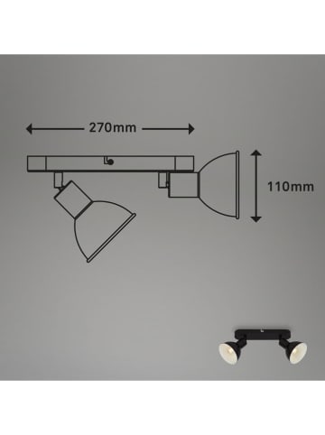 Briloner Deckenleuchte in Schwarz - (B)27 cm 