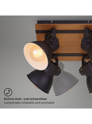 Briloner Lampa sufitowa w kolorze brązowo-czarnym - 38 x 38 x 21 cm