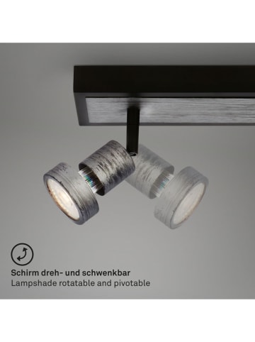 Briloner Ledplafonnière zwart/zilverkleurig - energieklasse F (A tot G)