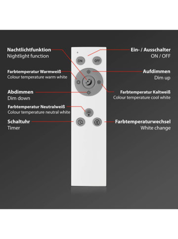 Briloner Lampa sufitowa CCT-LED w kolorze białym - KEE F (A do G)