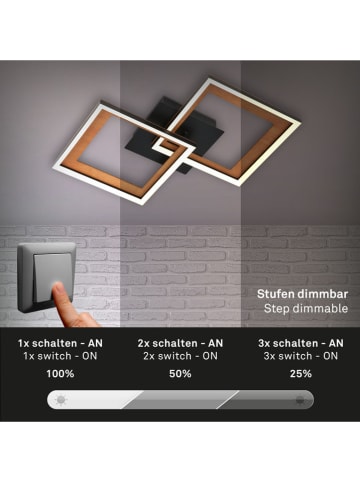 Briloner Lampa sufitowa LED w kolorze jasnobrązowym - KEE F (A do G)