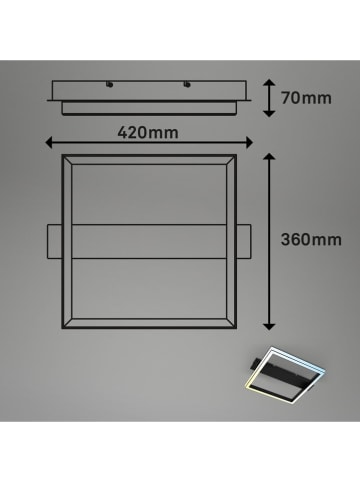 Briloner Lampa sufitowa LED w kolorze czarnym - KEE F (A do G)