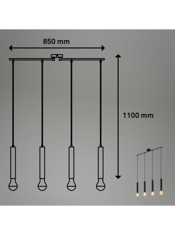 Briloner Lampa wisząca w kolorze czarnym - 110 x 85 cm