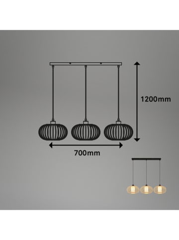Briloner Hängeleuchte in Hellbraun - (L)120 x (B)70 cm 