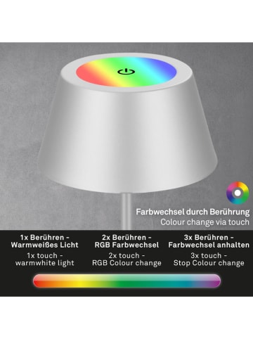 Briloner Lampa stołowa RGB-LED w kolorze srebrnym - KEE G (A do G)