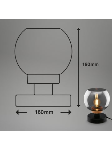 Briloner Tischleuchte in Schwarz/ Grau - (H)19 cm