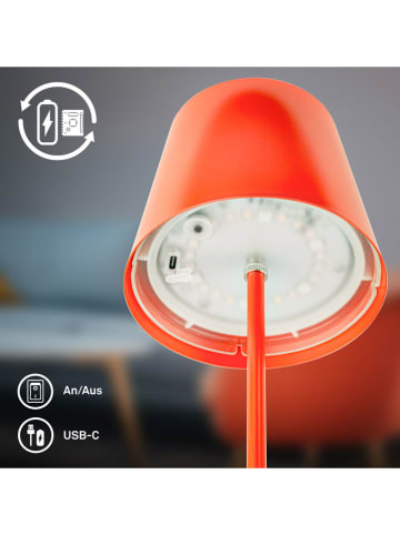 Briloner Lampa stołowa RGB-LED "Calida" w kolorze pomarańczowym - KEE G (A do G)