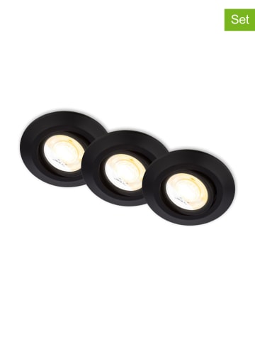 Briloner 3-delige set: ledinbouwlampen zwart - energieklasse F (A tot G)