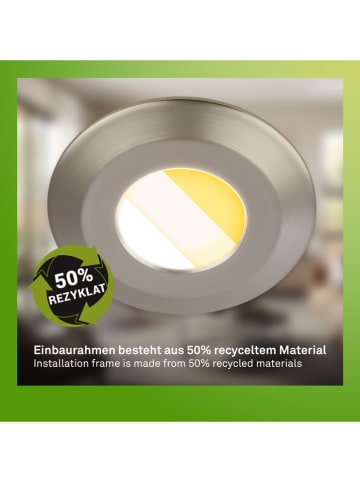 Briloner 3er-Set: LED-Einbauleuchten in Silber - EEK F (A bis G)