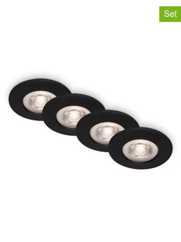 Briloner 4er-Set: LED-Einbauleuchten in Schwarz - EEK F (A bis G)