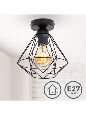 Briloner Deckenleuchte in Schwarz - (H)24 x  Ø 22 cm