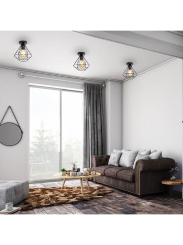 Briloner Lampa sufitowa w kolorze czarnym - wys. 24 x Ø 22 cm