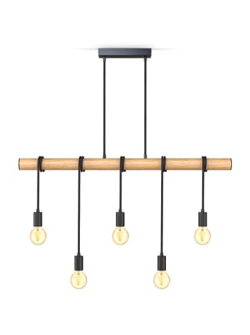 Briloner Hängeleuchte in Hellbraun/ Schwarz - (B)90 cm 