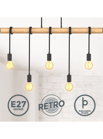 Briloner Hanglamp lichtbruin/zwart - (B)90 cm