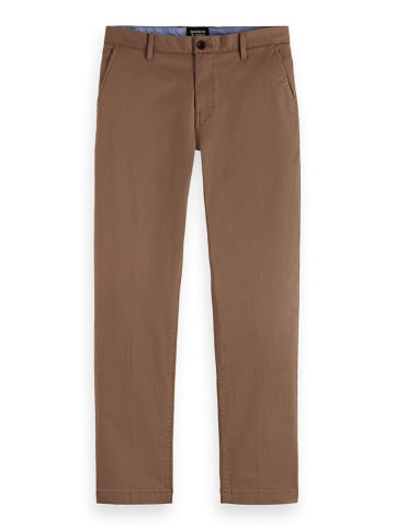 Scotch & Soda Spodnie chino w kolorze brązowym