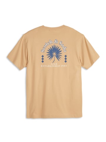 Scotch & Soda Koszulka w kolorze jasnobrązowym