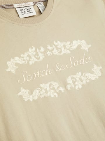 Scotch & Soda Koszulka w kolorze beżowym