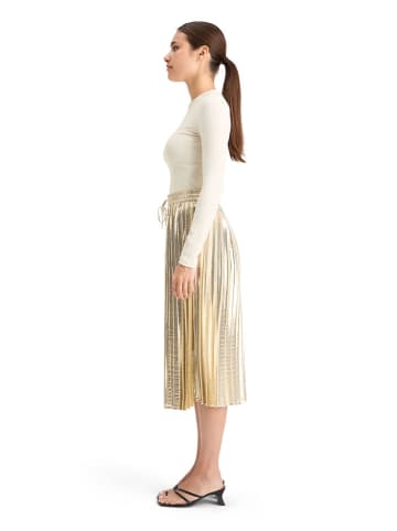 Scotch & Soda Plissérok goudkleurig