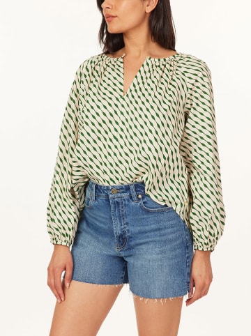 Scotch & Soda Bluzka w kolorze beżowo-zielonym