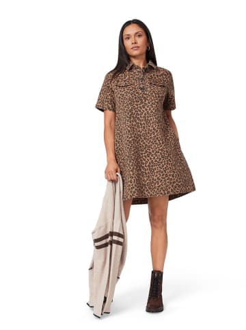 Scotch & Soda Kleid in Camel/ Schwarz