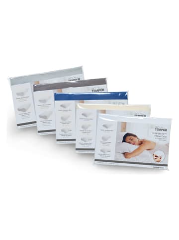 Tempur Jersey-Kissenbezug "Ombracio" in Weiß - (L)60 x (B)50 cm