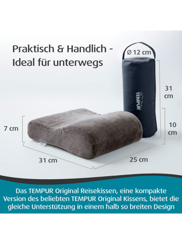 Tempur Reiskussen antraciet - (L)25 x (B)31 cm