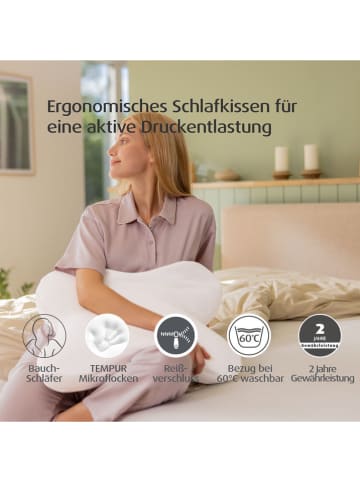 Tempur Slaapkussen "Ombracio" wit - (L)50 x (B)60 cm