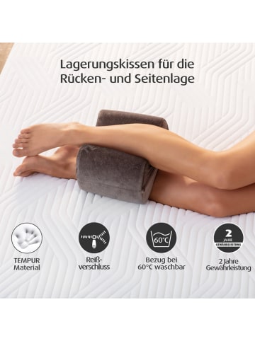 Tempur Beenkussen antraciet - (L)20 x (B)70 x (H)20 cm