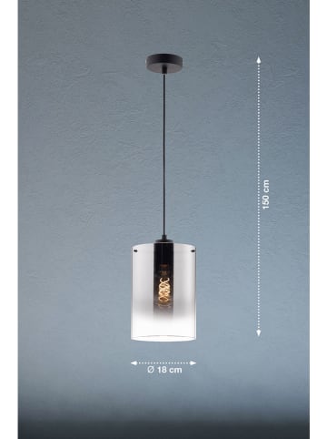 FISCHER & HONSEL Hanglamp "Samu" grijs - (H)150 x Ø 18 cm