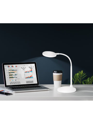 FISCHER & HONSEL Ledtafellamp "Work" wit - (H)36,50 x Ø 14,50 cm