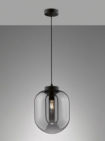 FISCHER & HONSEL Hängeleuchte ''Regi'' in Schwarz/ Grau - (H)140 x Ø 24 cm