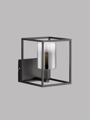 FISCHER & HONSEL Wandlamp "Iska" zwart/grijs - (B)16 x (H)20 x (D)18,5 cm