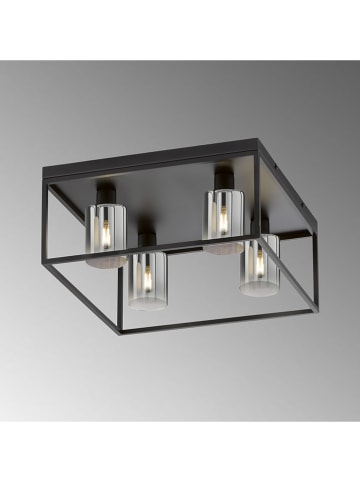 FISCHER & HONSEL Plafonnière "Iska" zwart - (L)45 x (B)45 cm