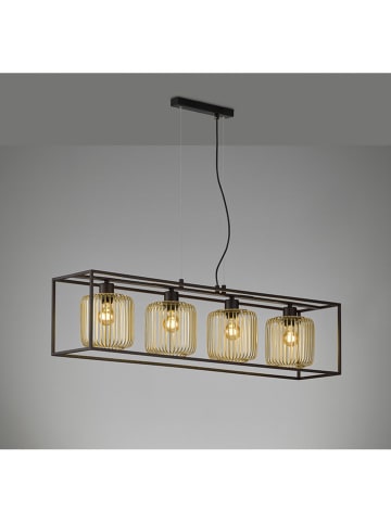 FISCHER & HONSEL Hanglamp "Caydo" zwart/goudkleurig - (B)110 x (H)160 x (D)23 cm