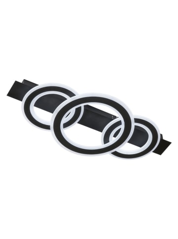 FISCHER & HONSEL LED-Deckenleuchte "Circle" in Schwarz - (B)76,5 x (H)8 x (T)36 cm