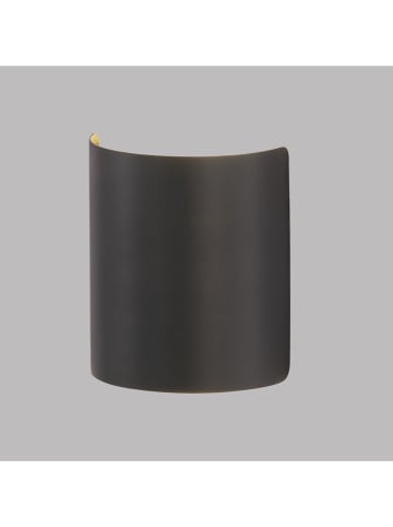 FISCHER & HONSEL Ledwandlamp "Halv" zwart - (B)12 x (H)15 x (D)6,5 cm