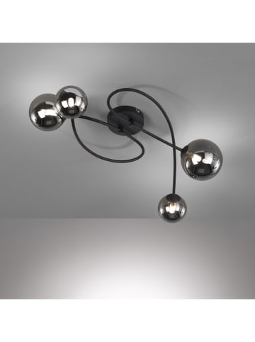 FISCHER & HONSEL Ledplafonnière "Bala" zwart/antraciet - (B)78,5 x (H)26,5 x (D)37 cm