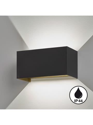 FISCHER & HONSEL Lampa ścienna LED "Wallo" w kolorze czarnym - 20 x 10 x 10 cm