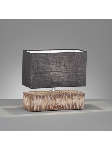 FISCHER & HONSEL Tafellamp "Hauke" grijs/lichtbruin - (B)30 x (H)30 x (D)13 cm