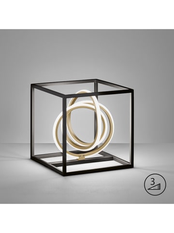 FISCHER & HONSEL Lampa stołowa LED "Gisi" w kolorze czarnym - 25 x 25 x 25 cm