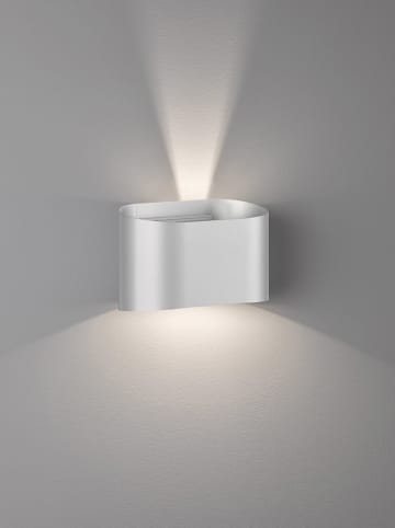 FISCHER & HONSEL Lampa ścienna LED "Wall" w kolorze srebrnym - 18 x 12 cm