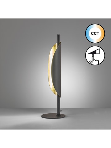 FISCHER & HONSEL LED-Tischleuchte "Skal" in Schwarz/ Gold - (H)51 cm