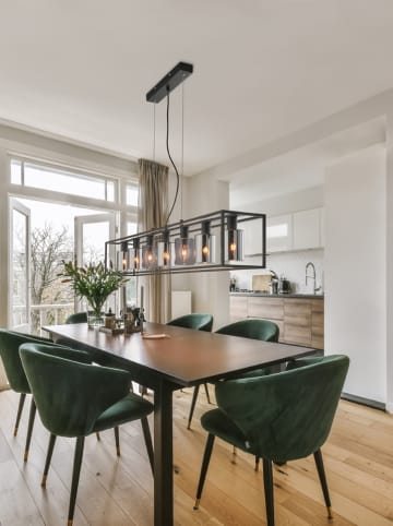 FISCHER & HONSEL Hanglamp "Iska" zwart - (B)130 x (H)150 x (D)18 cm