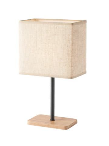 FISCHER & HONSEL Tafellamp "Bozen" zandkleurig - (B)17 x (H)30 x (D)10 cm