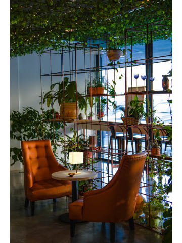 FISCHER & HONSEL Lampa stołowa "Bozen" w kolorze beżowym - 17 x 30 x 10 cm