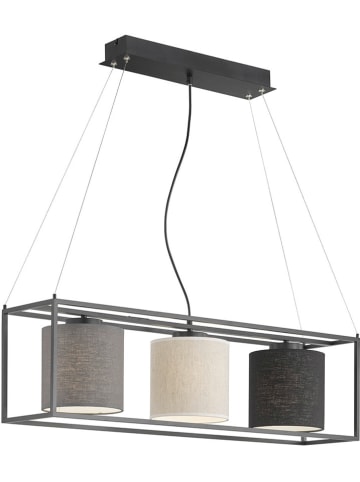 FISCHER & HONSEL Hängeleuchte "Gilli" in Grau/ Beige/ Schwarz - (B)90 x (H)160 cm