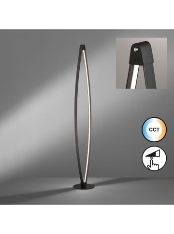 FISCHER & HONSEL Lampa stojąca "Fenga" w kolorze czarnym - wys. 145 x Ø 21 cm