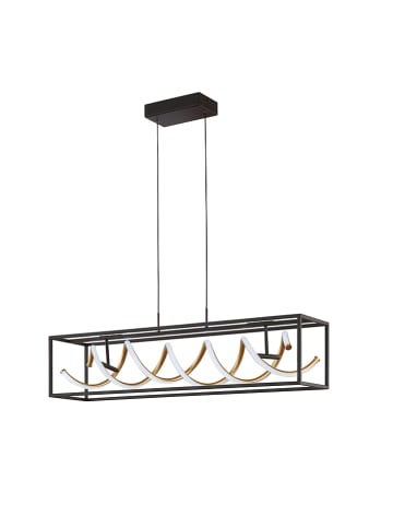 FISCHER & HONSEL LED-Hängeleuchte in Schwarz/ Gold - (B)90 x (H)20 cm